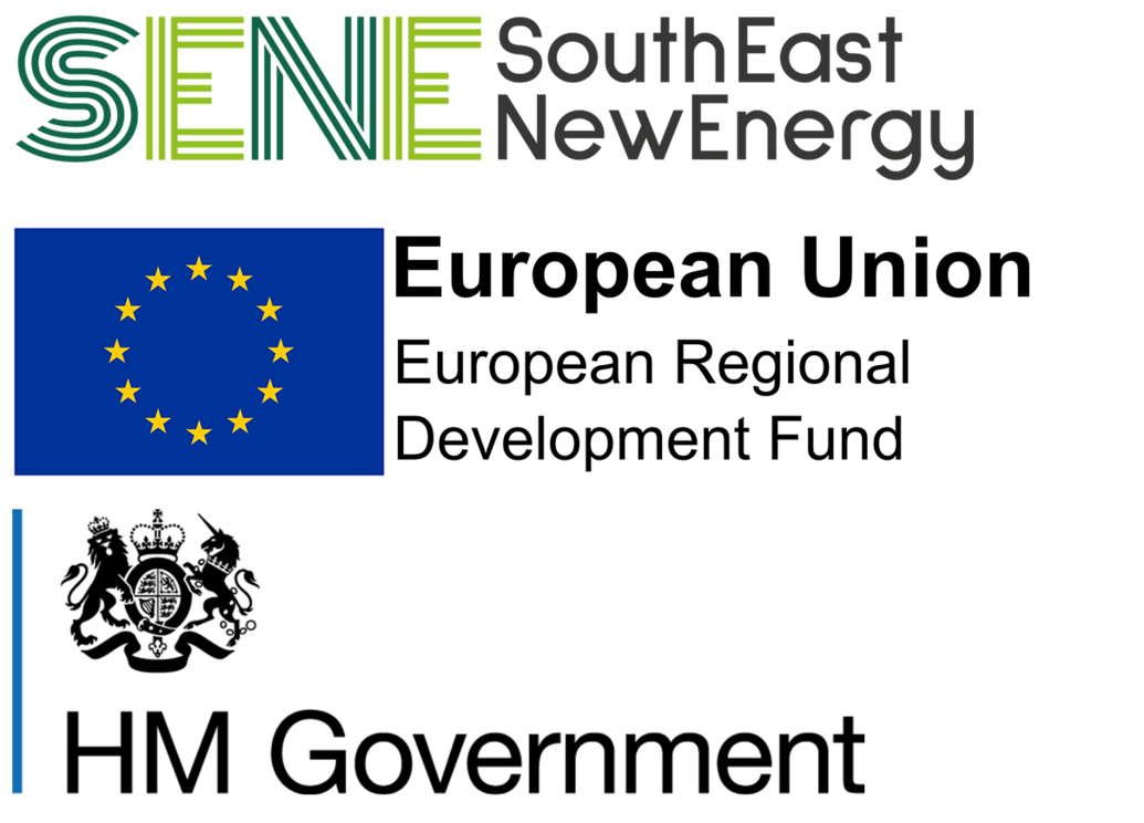 South East New Energy, European Union and HM Government logos