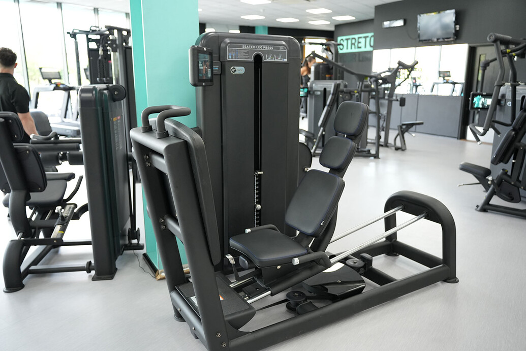 Gym equipment in the Innovation Zone of the SportsDock fitness centre.