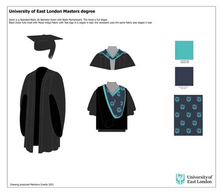 Image of graduation gown for Master's degree
